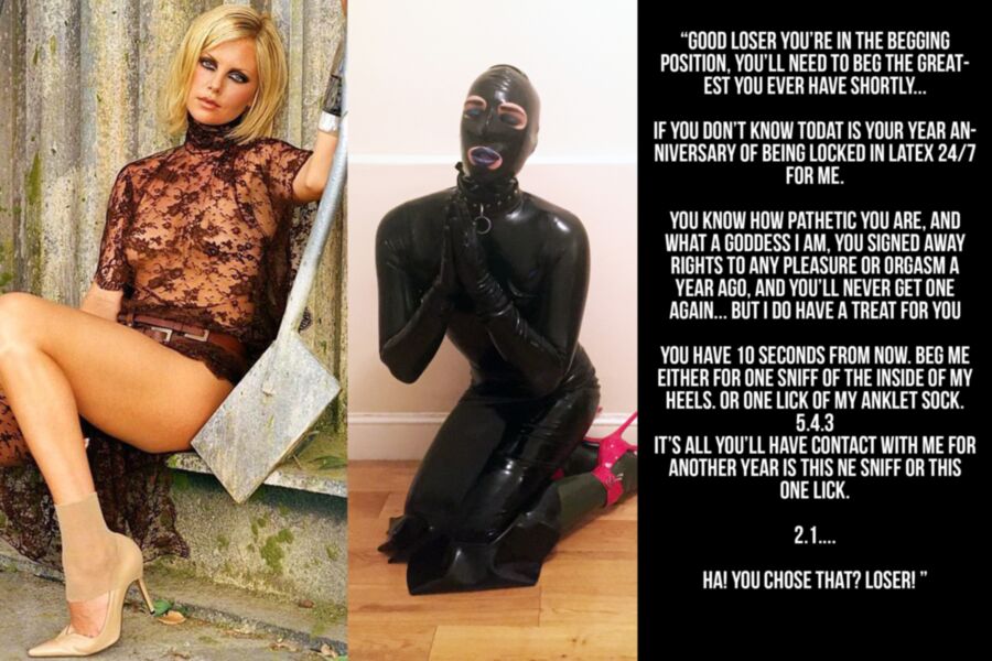 Free porn pics of charlize theron latex cruel slave chastity captions  4 of 4 pics
