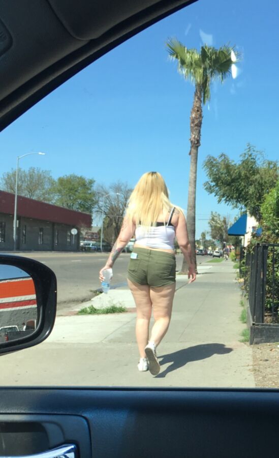 Free porn pics of White trash whore street walking 11 of 16 pics