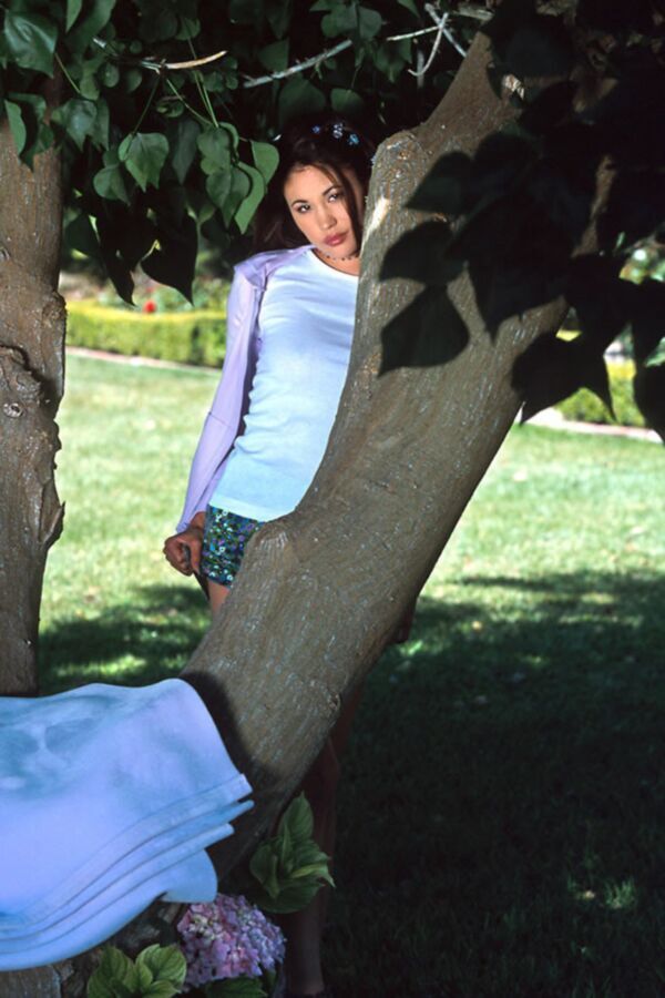 Free porn pics of Tomboy Jade Hsu climbing a tree 9 of 95 pics