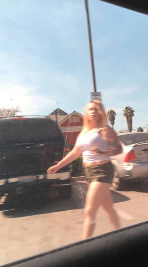 Free porn pics of White trash whore street walking 2 of 16 pics