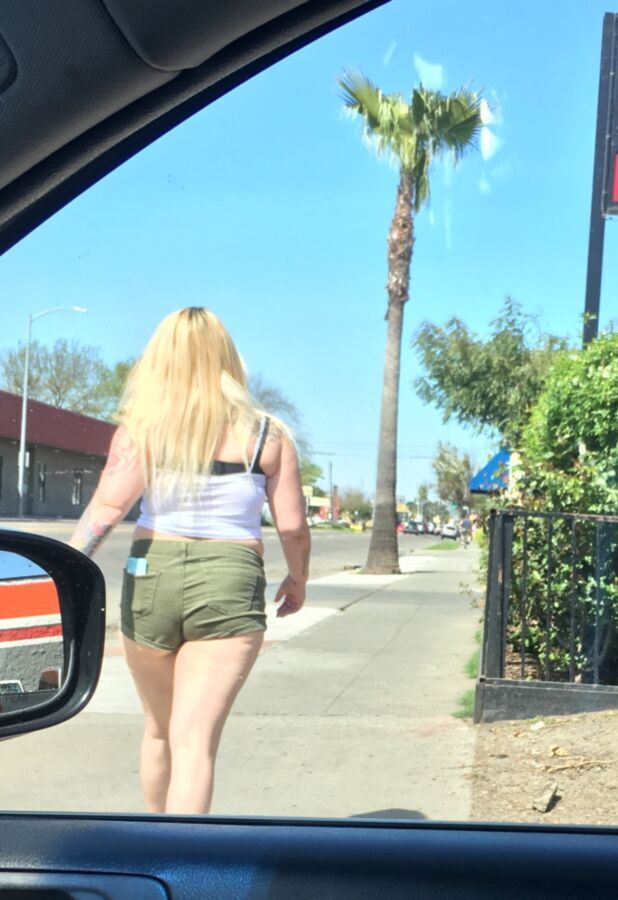 Free porn pics of White trash whore street walking 13 of 16 pics