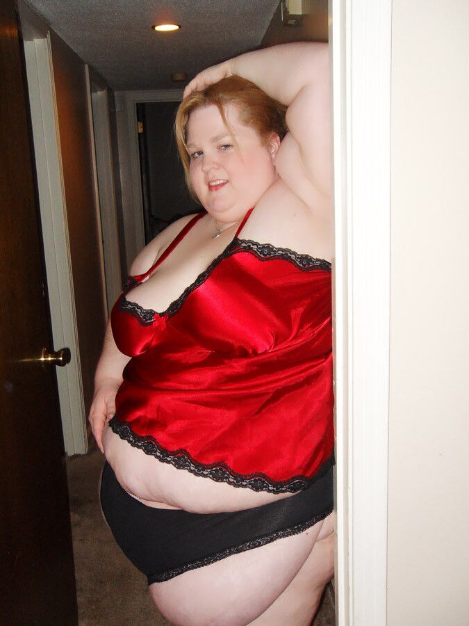 Free porn pics of SSBBW - red negligee 14 of 27 pics