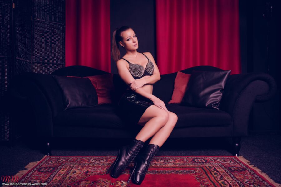Free porn pics of Melisa Mendini - Black Room Couch 4 of 101 pics