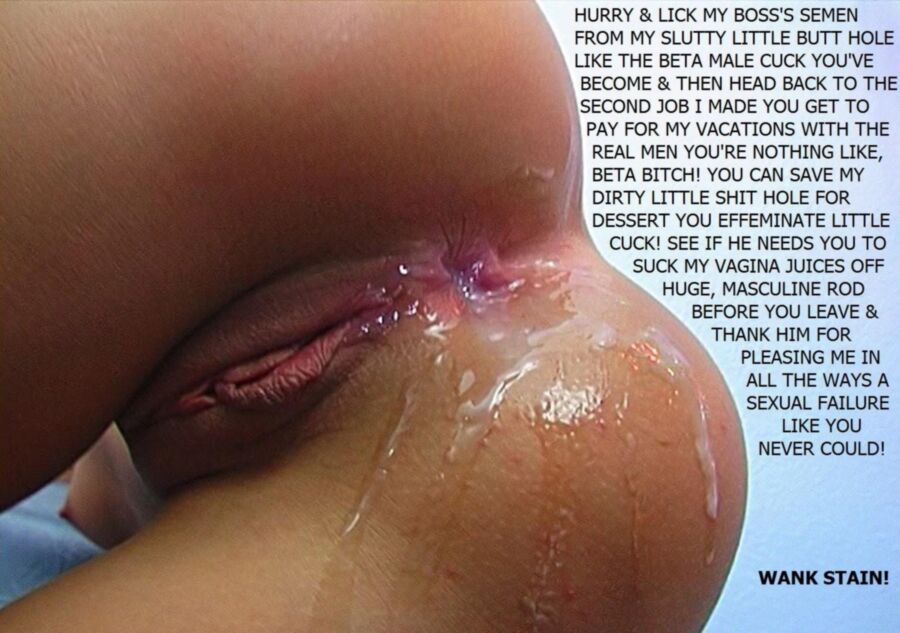 Free porn pics of Cum Filled Butt Holes Beta Cuckold Humiliation 1 of 8 pics