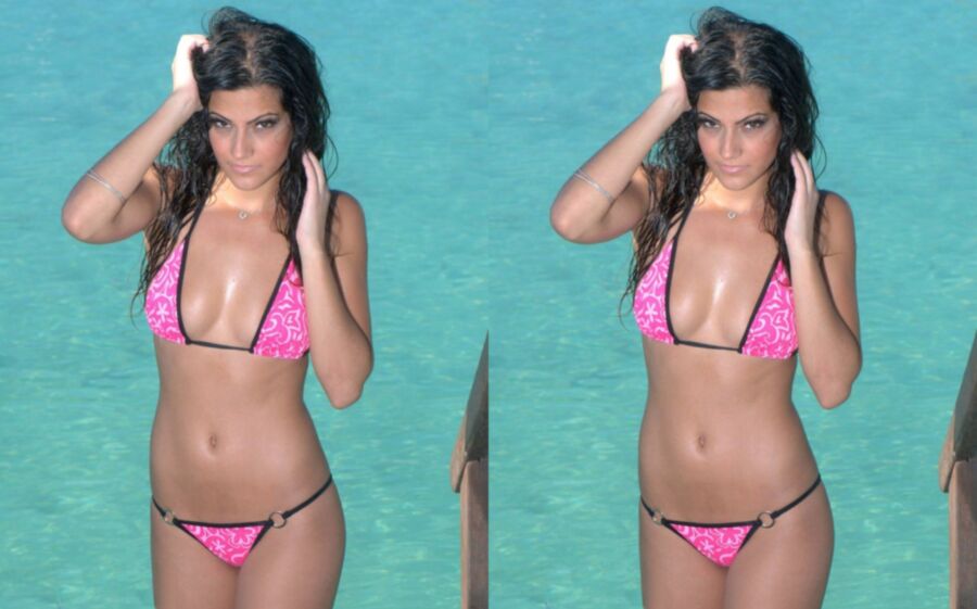 Free porn pics of Michelle Kassandra Pink Triangle String Bikini 7 of 11 pics