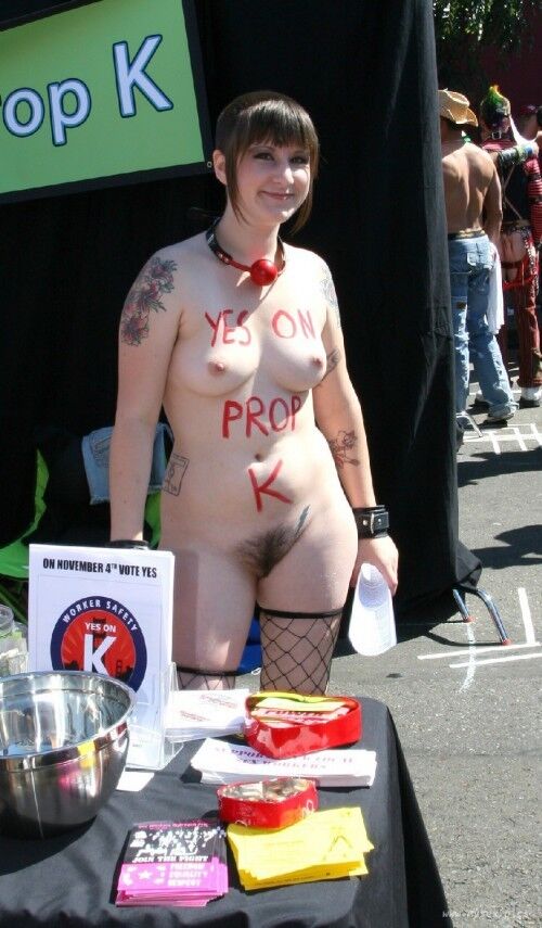 Free porn pics of Beautiful short-haired whore on street protest 7 of 9 pics