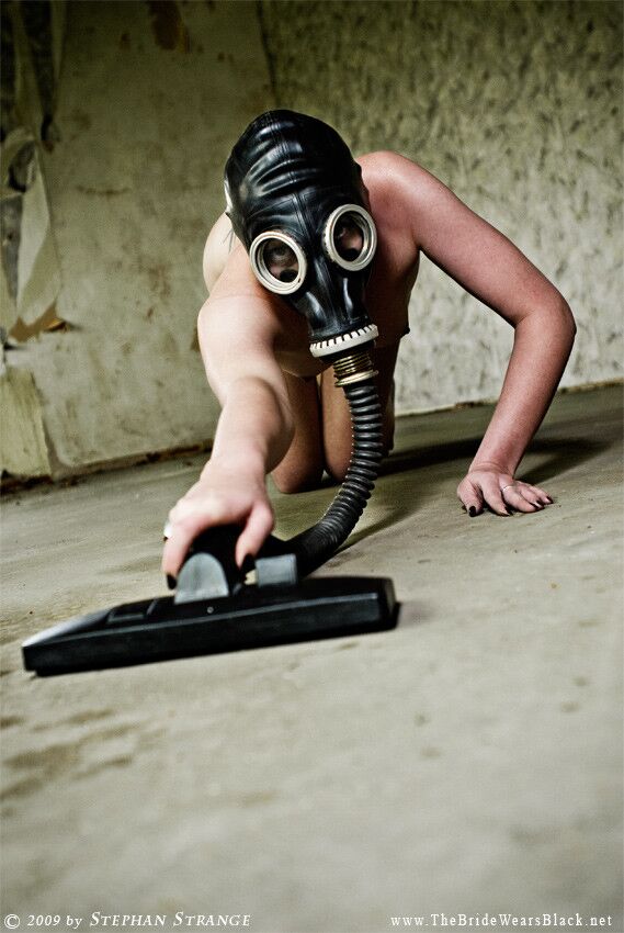Free porn pics of Short-haired gas mask model 5 of 32 pics