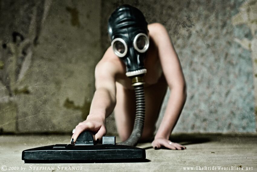 Free porn pics of Short-haired gas mask model 1 of 32 pics