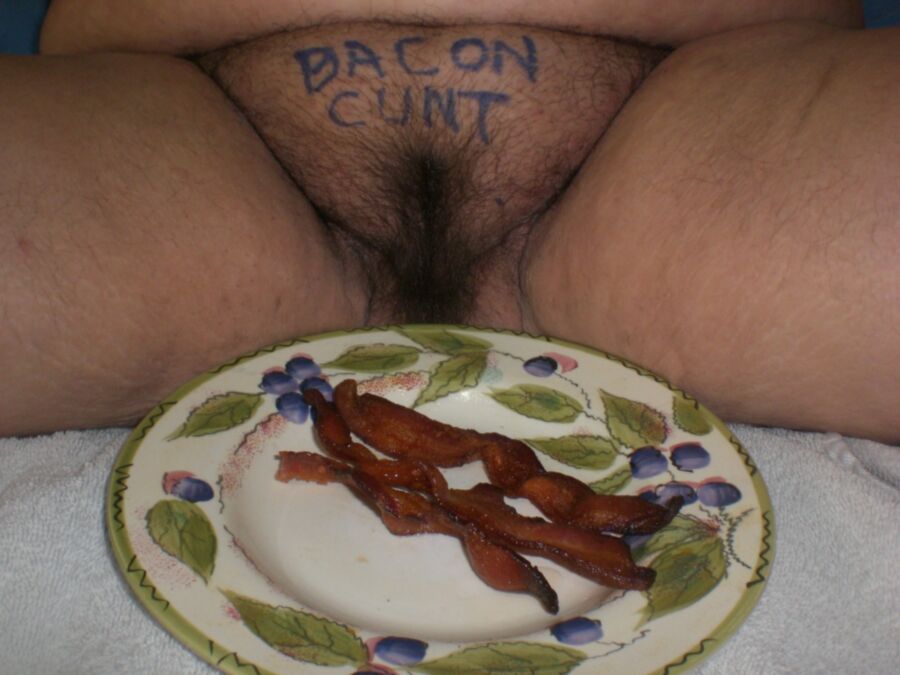 Free porn pics of BACON Cunt Creampie for my FAT Hairy Nasty PIG 1 of 18 pics