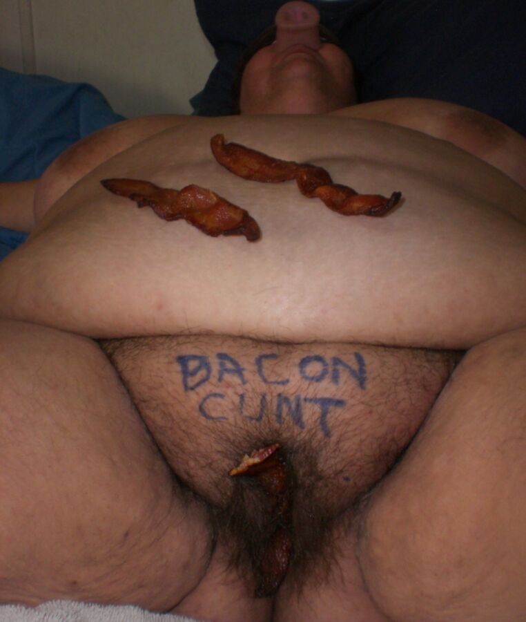 Free porn pics of BACON Cunt Creampie for my FAT Hairy Nasty PIG 4 of 18 pics