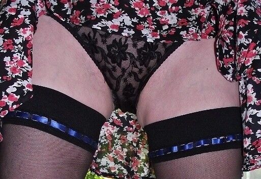 Free porn pics of Black panties and stockings 3 of 12 pics