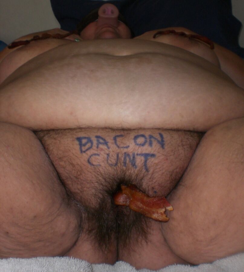 Free porn pics of BACON Cunt Creampie for my FAT Hairy Nasty PIG 6 of 18 pics