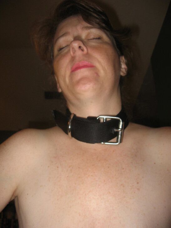 Free porn pics of slave kerry exposed while naked, shaved, and collared 1 of 4 pics
