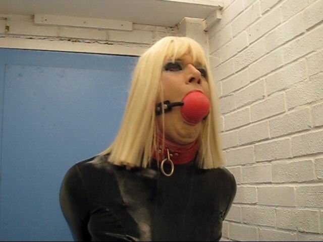 Free porn pics of PatsyPVC Transvestite Fetish Slut Tied up BallGagged  12 of 18 pics