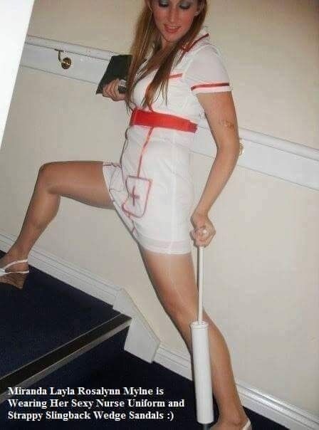 Free porn pics of Miranda in her sexy nurse uniform  2 of 12 pics