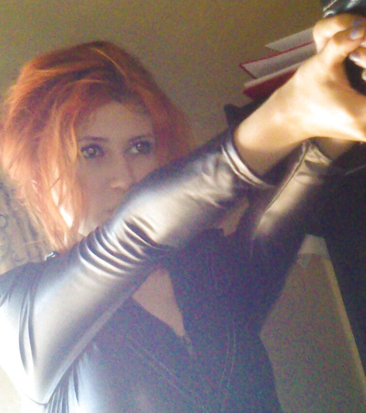 Free porn pics of British teen chav slut Black Widow Cosplay 2 of 10 pics