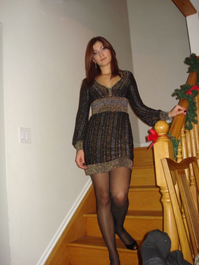 Free porn pics of Leggy girls in pantyhose at xmass party 7 of 13 pics