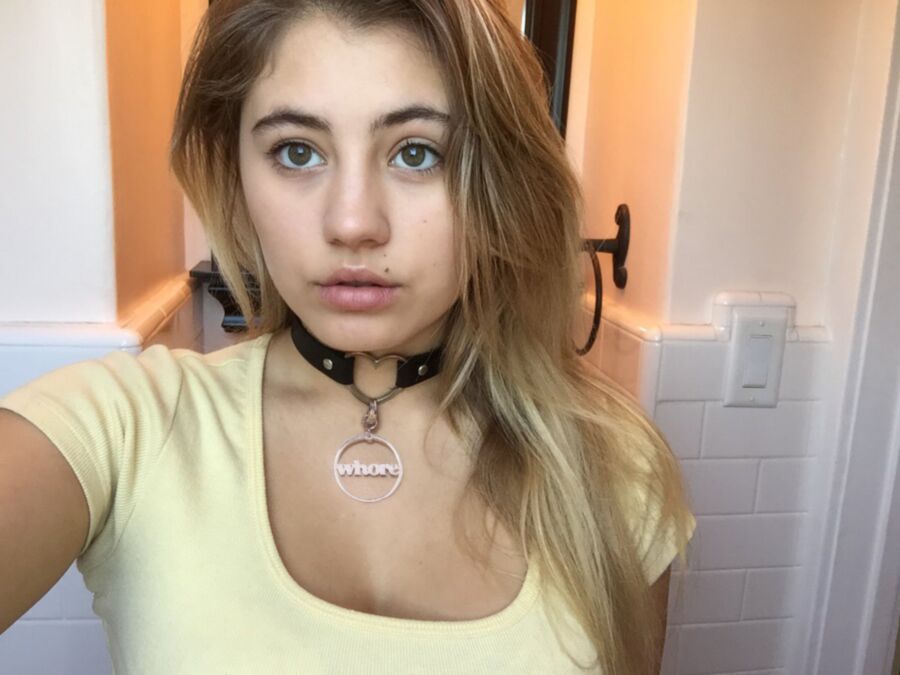 Free porn pics of Lia Marie Johnson showing off her new collars 2 of 2 pics