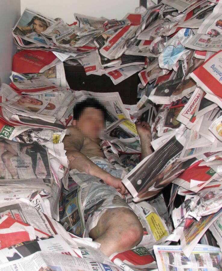 Free porn pics of Newspaper Burial - Red Metro 4 of 21 pics