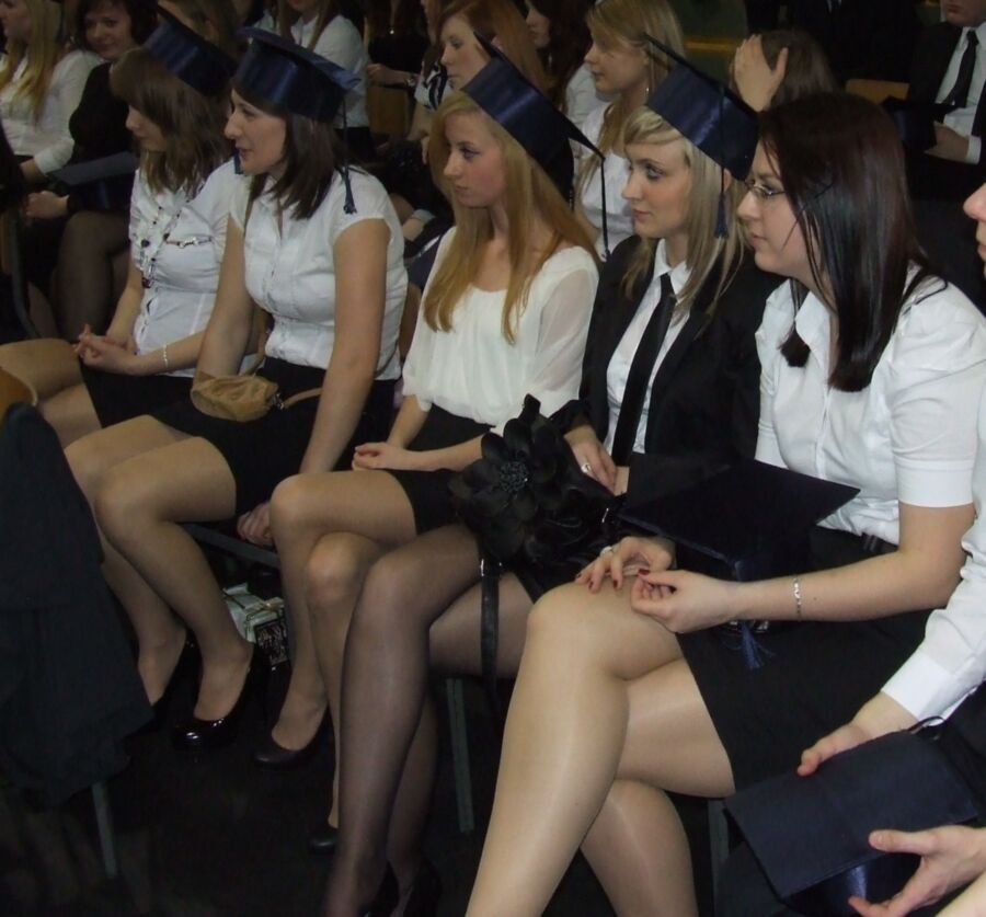 Free porn pics of Pantyhose legs - teens at end of the school year. 18 of 24 pics
