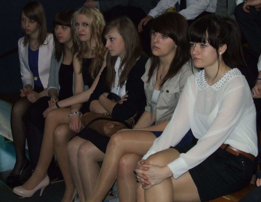 Free porn pics of Pantyhose legs - teens at end of the school year. 11 of 24 pics