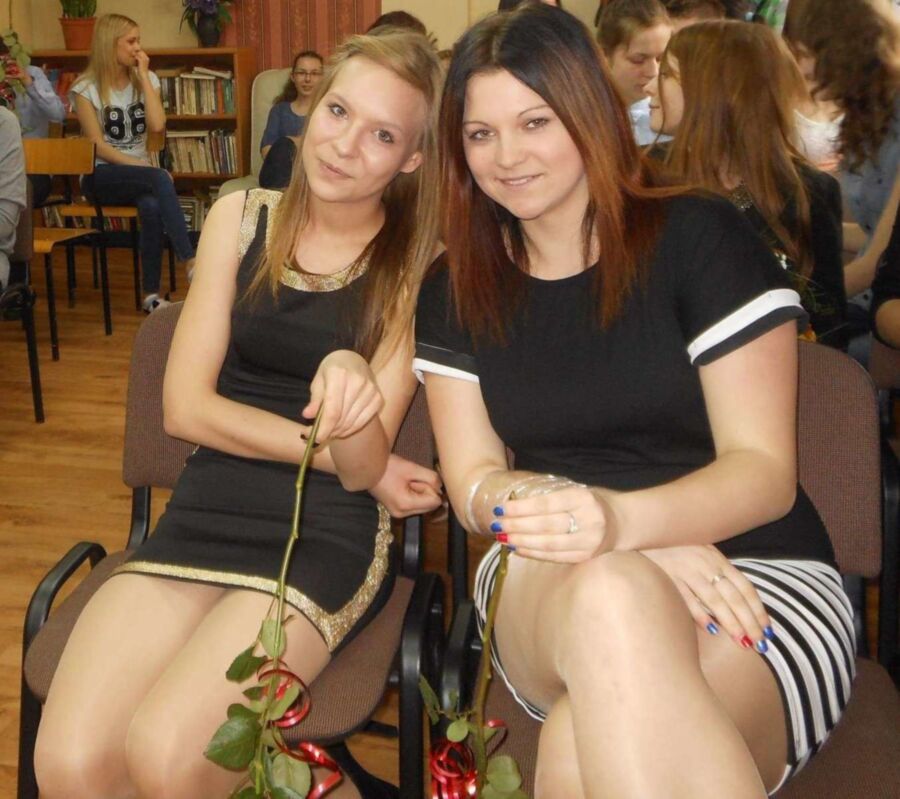 Free porn pics of Pantyhose legs - teens at end of the school year. 20 of 24 pics