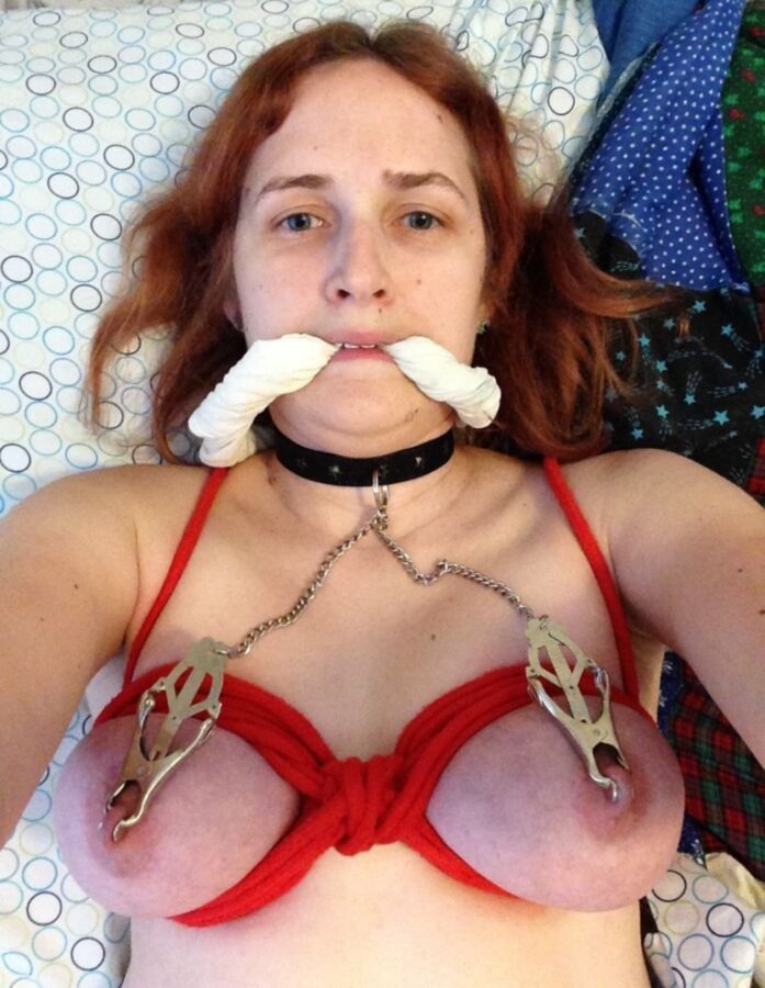 Free porn pics of Weird fatty bondage-selfies 2 of 12 pics