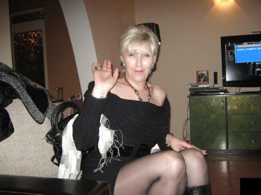 Free porn pics of Blonde Mature in Boots and Pantyhose 6 of 9 pics