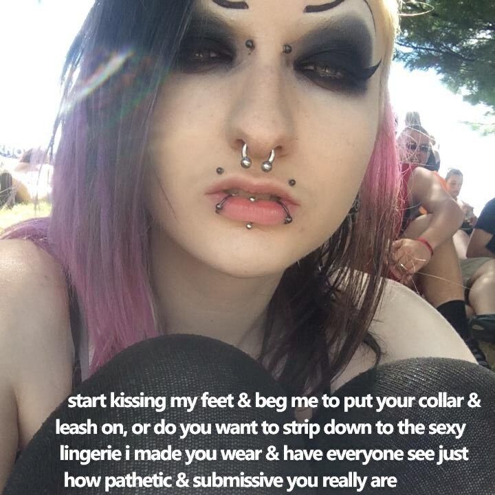Free porn pics of femdom slave for emo|goth princess 7 of 20 pics