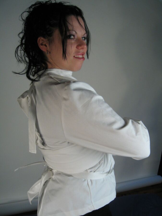 Free porn pics of Teen in a white straitjacket 6 of 22 pics