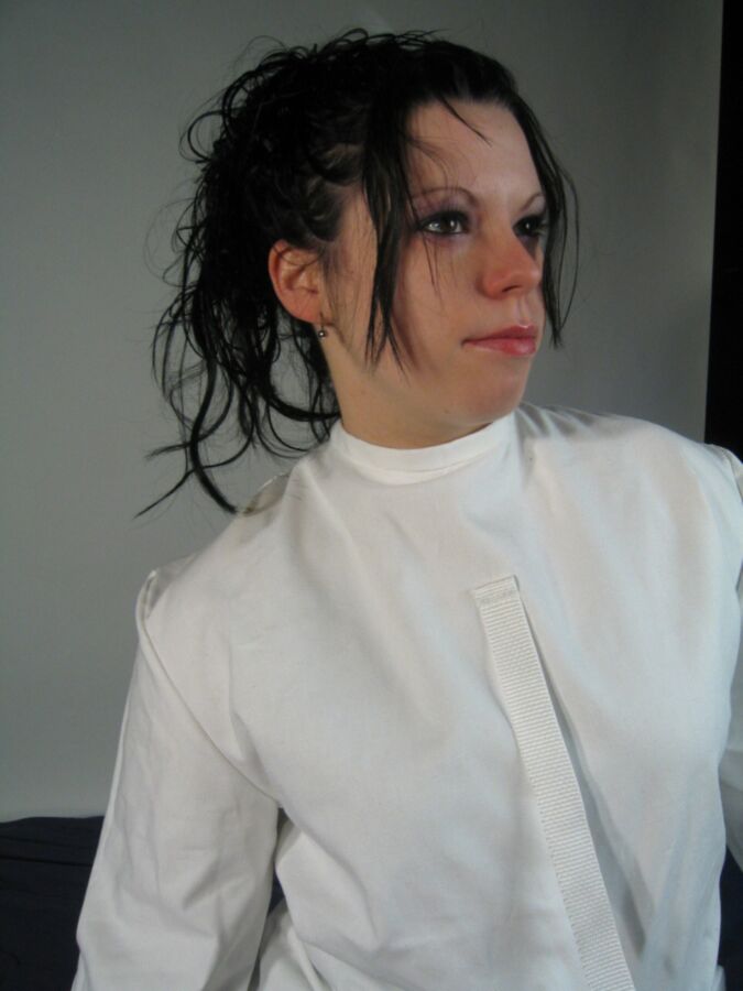 Free porn pics of Teen in a white straitjacket 2 of 22 pics