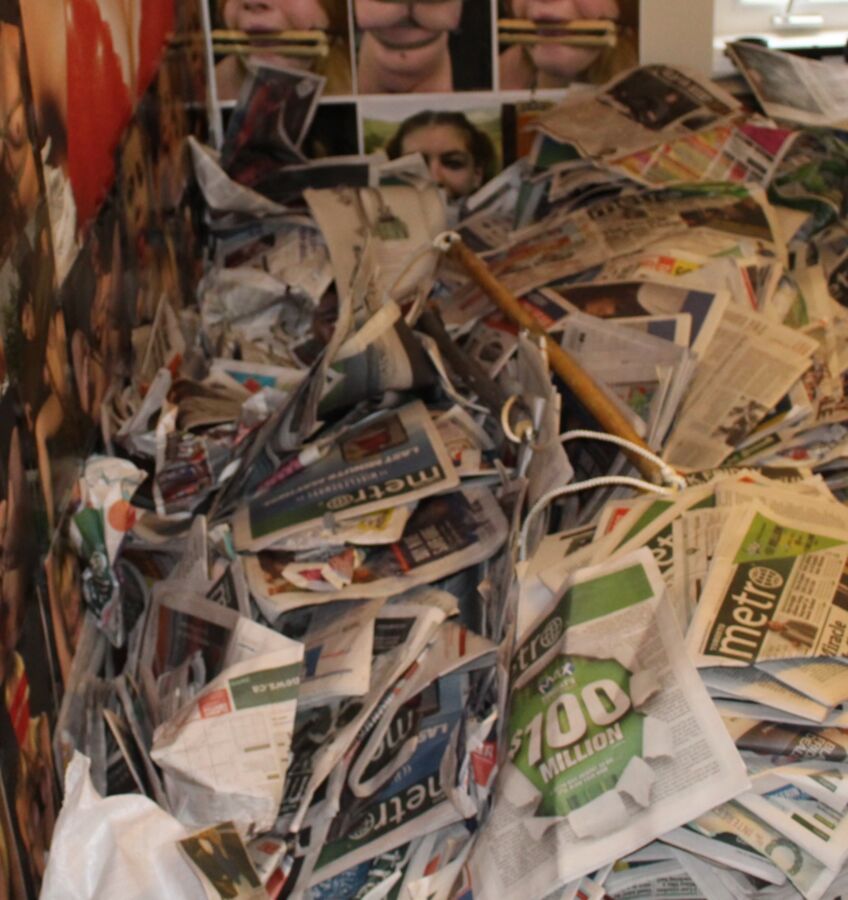 Free porn pics of Buried Under A LOT of Newspaper 12 of 12 pics