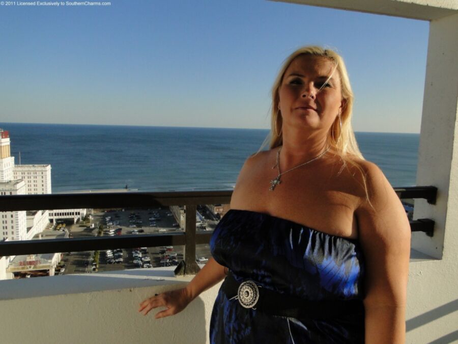 Free porn pics of Blond BBW Milf-Blue Dress 8 of 71 pics