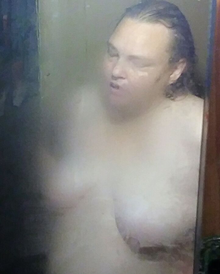 Free porn pics of Shower time with my fat wife 5 of 50 pics