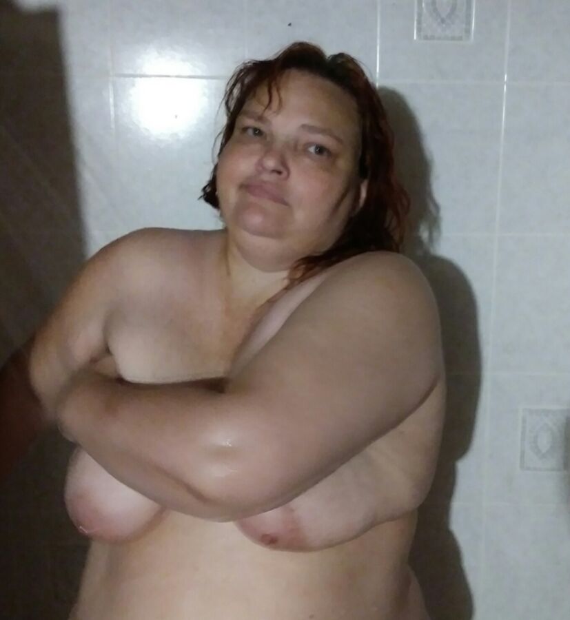 Free porn pics of Shower time with my fat wife 6 of 50 pics