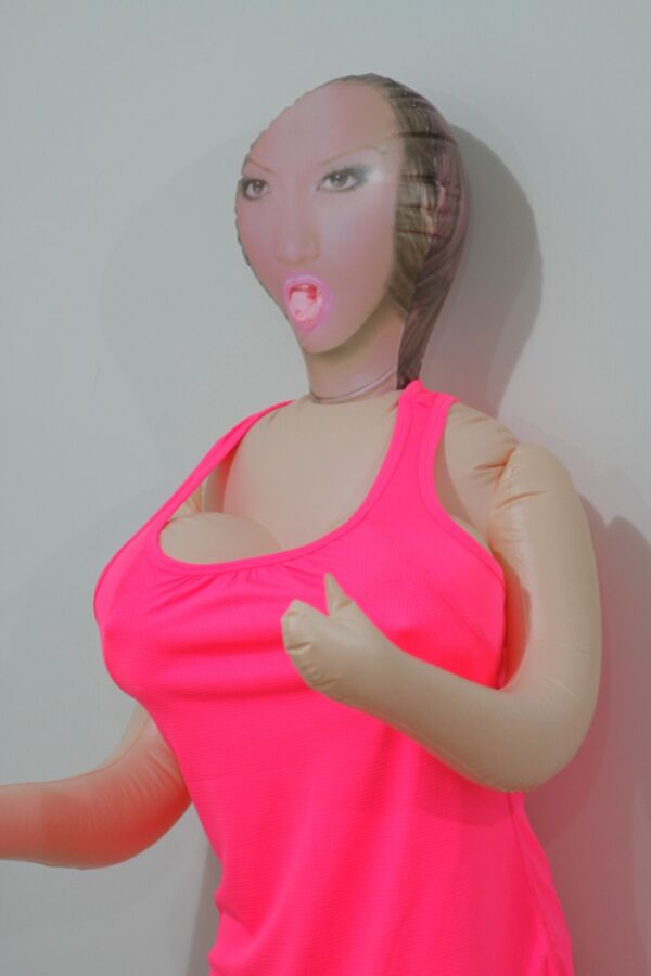 Free porn pics of Big tit inflatable doll in pink. 10 of 75 pics