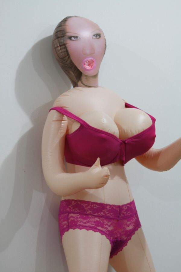 Free porn pics of Big tit inflatable doll in purple lingerie. 12 of 65 pics