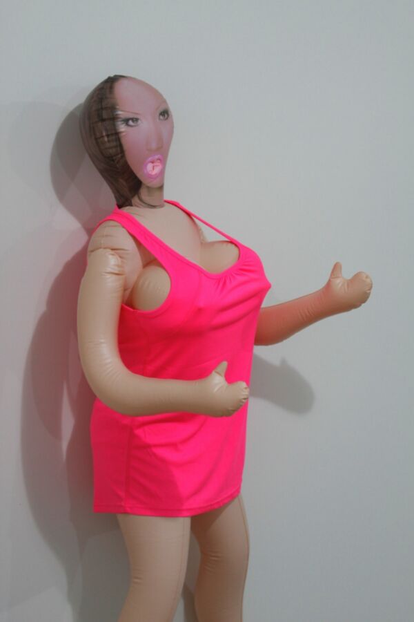 Free porn pics of Big tit inflatable doll in pink. 16 of 75 pics