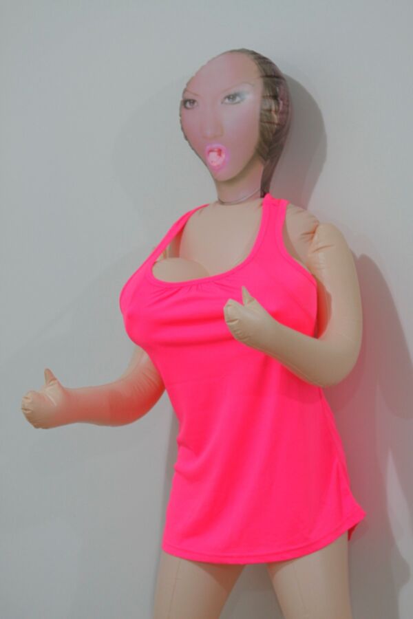 Free porn pics of Big tit inflatable doll in pink. 12 of 75 pics