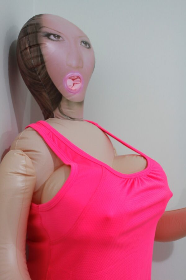 Free porn pics of Big tit inflatable doll in pink. 24 of 75 pics