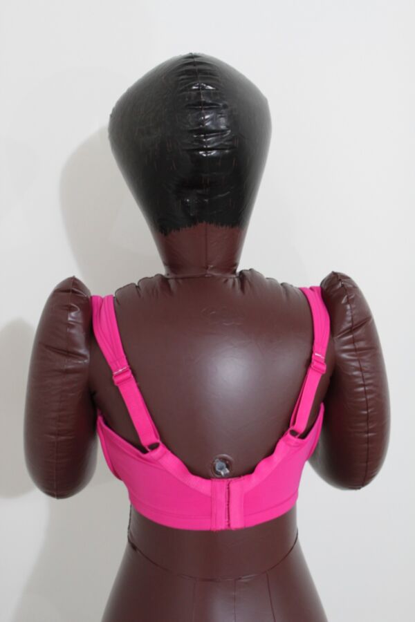 Free porn pics of Black inflatable doll in pink lingerie. 11 of 24 pics