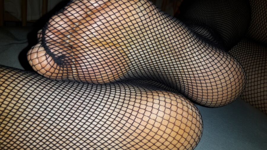 Free porn pics of my wife in fishnet pantyhose 3 of 6 pics