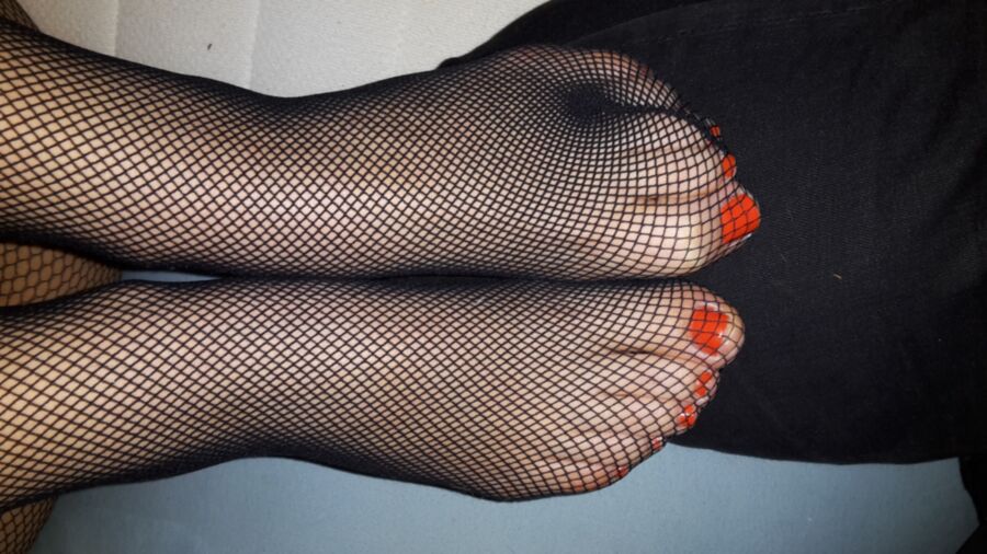 Free porn pics of my wife in fishnet pantyhose 6 of 6 pics
