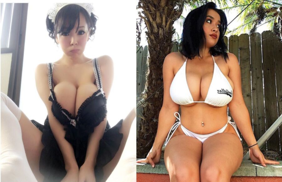 Free porn pics of Battle of The Titty Goddesses - Hitomi Tanaka vs ohgeelizzyp 10 of 11 pics