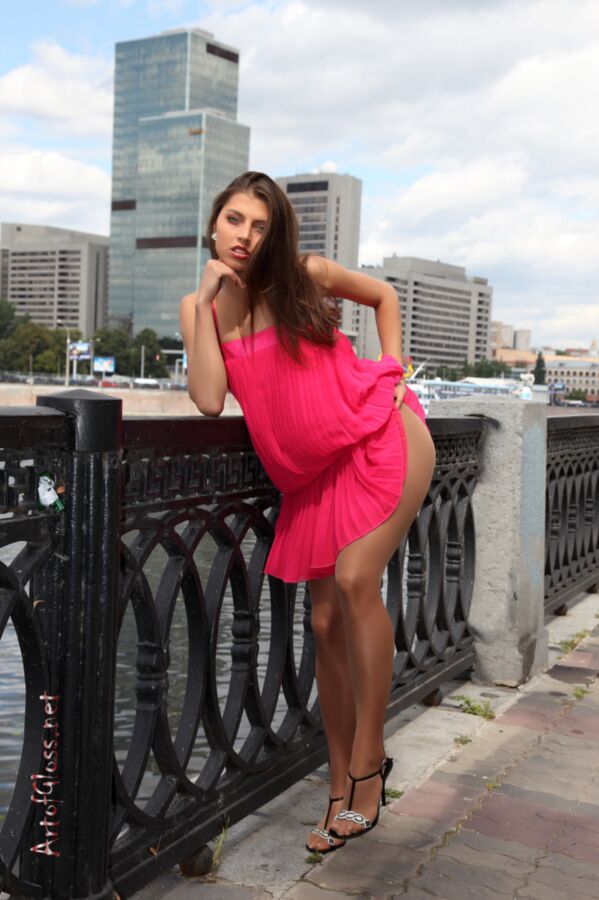 Free porn pics of Valentina Kolesnikova - pink dress & glossy pantyhose   9 of 64 pics