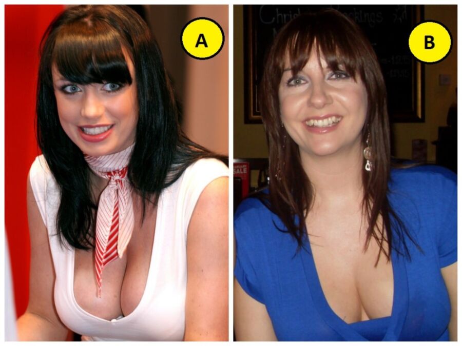 Free porn pics of Big Tit Cleavage Wars - Who wins A or B? 2 of 2 pics
