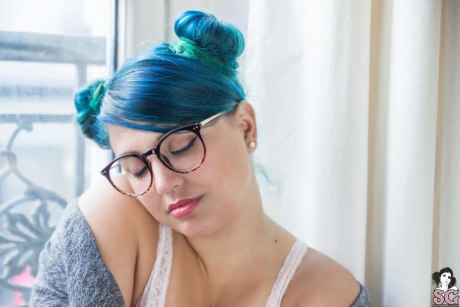 Free porn pics of SuicideGirls - Fatty Daydream in Blue 6 of 57 pics