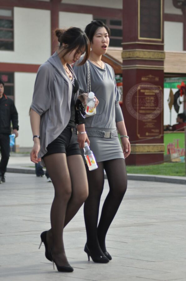 Chinese in pantyhose