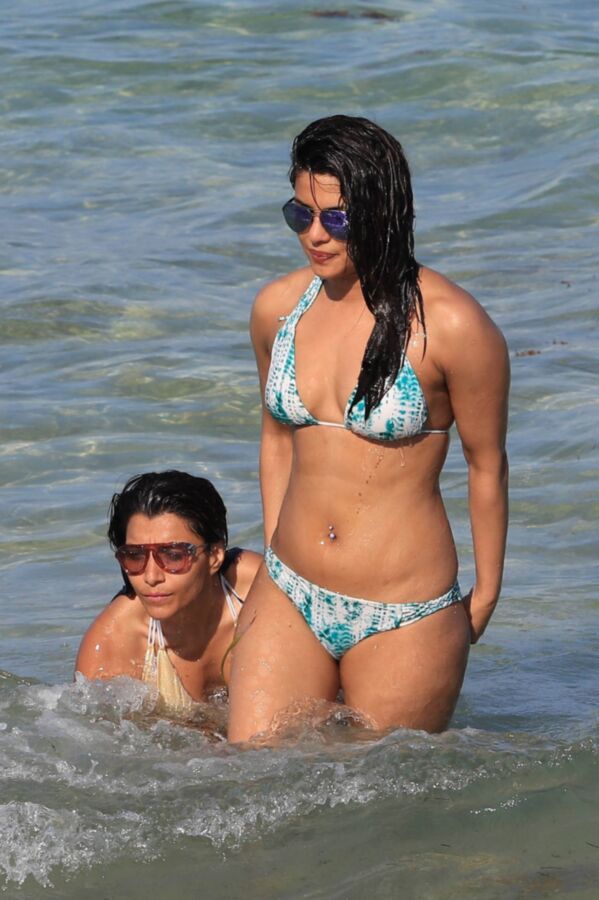 Free porn pics of Priyanka Chopra Swimming in a Bikini on a Miami Beach 10 of 61 pics