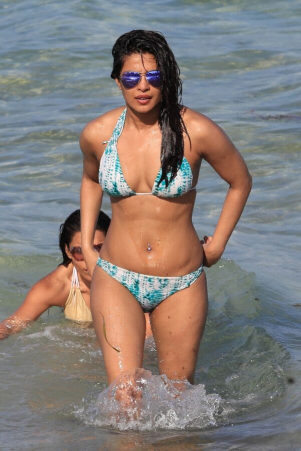 Free porn pics of Priyanka Chopra Swimming in a Bikini on a Miami Beach 5 of 61 pics